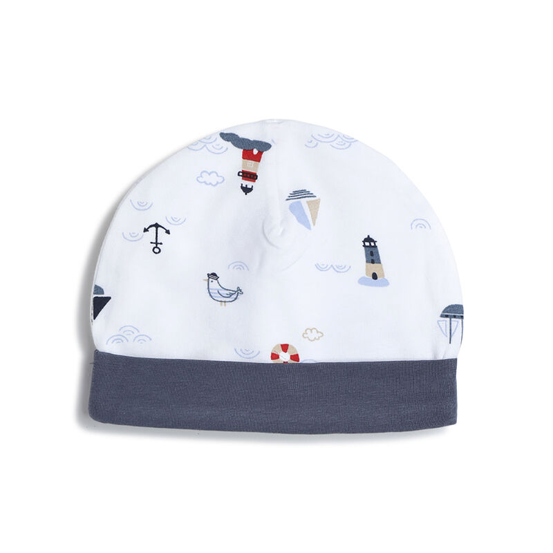 Infant Boys Natural  Printed Cap image number 1